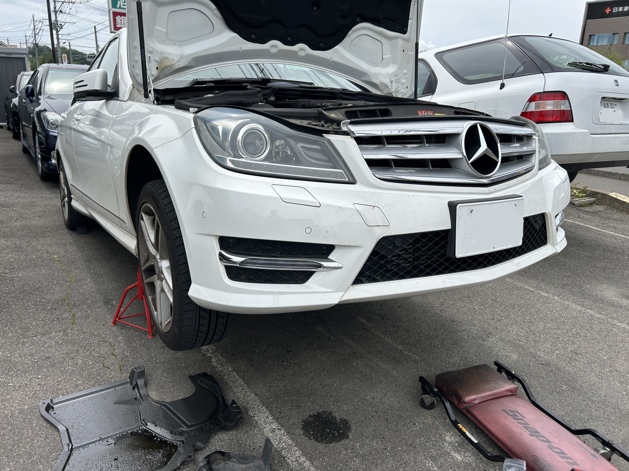 C200 W204 オイル漏れ修理